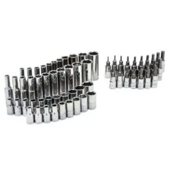 Husky 1/4 In. Drive SAE And Metric Socket Set (66-Piece)