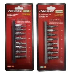 Husky 1/4 In. Drive SAE/Metric Hex Bit Socket Set (16-Piece)