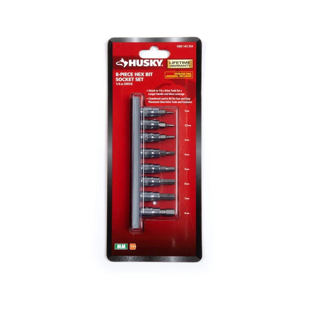 Husky 1/4 In. Drive Metric Hex Bit Socket Set (8-Piece) 1 Husky 1/4 In. Drive Metric Hex Bit Socket Set (8-Piece)