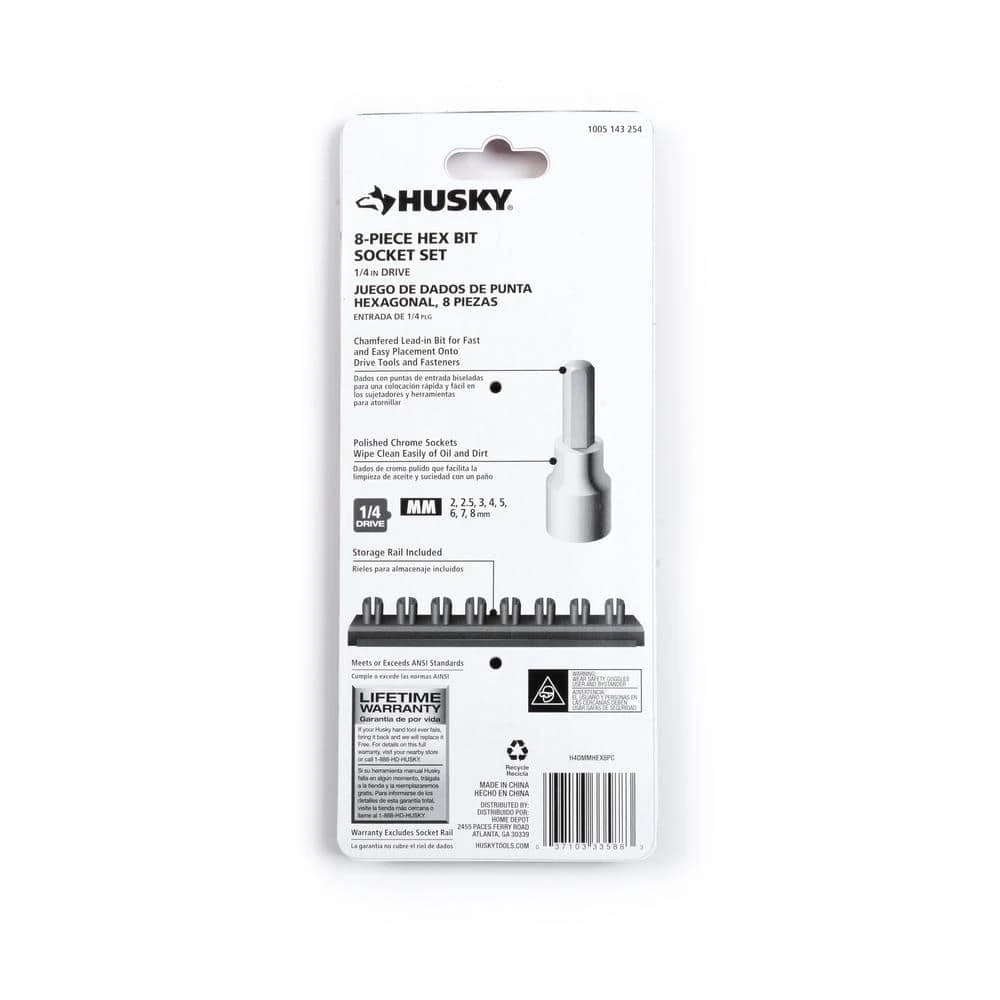 Husky 1/4 In. Drive Metric Hex Bit Socket Set (8-Piece) 3 Husky 1/4 In. Drive Metric Hex Bit Socket Set (8-Piece) - Image 3