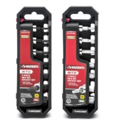 Husky BITE 3/8 In. Drive SAE And Metric Bit Socket Set (14-Piece)