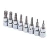 Husky 3/8 In. Drive Tamper Proof Torx Bit Socket Set (8-Piece)
