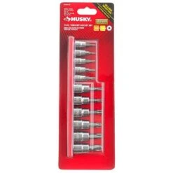 Husky 1/4 And 3/8 In. Drive Torx Bit Socket Set (11-Piece) -Husky Shop husky socket sets htxbs11pcsr c3 1000