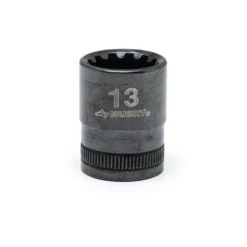Husky 3/8 In. Drive 13 Mm Knurl Grip Universal Socket