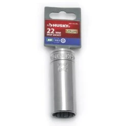 Husky 1/2 In. Drive 22 Mm 12-Point Metric Deep Socket -Husky Shop husky sockets h2d12p22mm 4f 1000