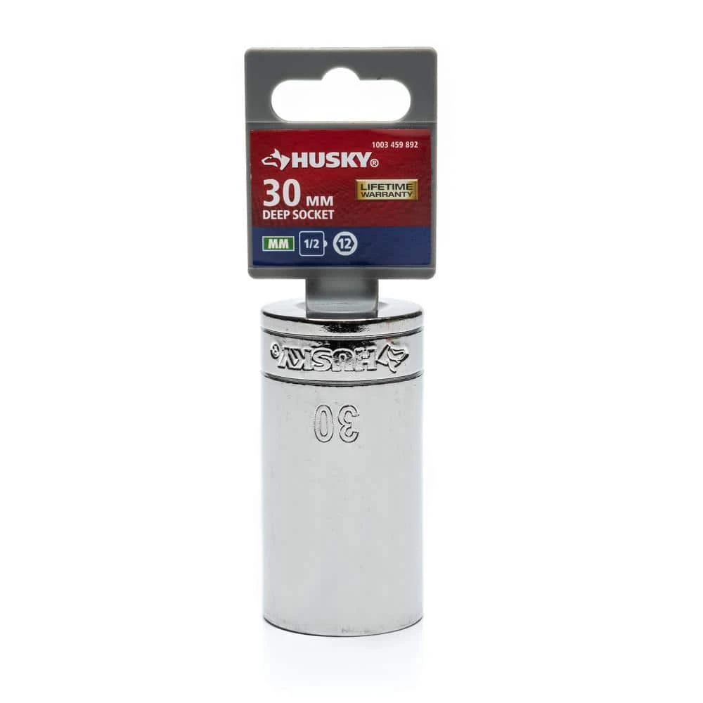 Husky 1/2" Drive 12 Point Deep Metric Socket 30mm 3 Husky 1/2" Drive 12 Point Deep Metric Socket 30mm - Image 3