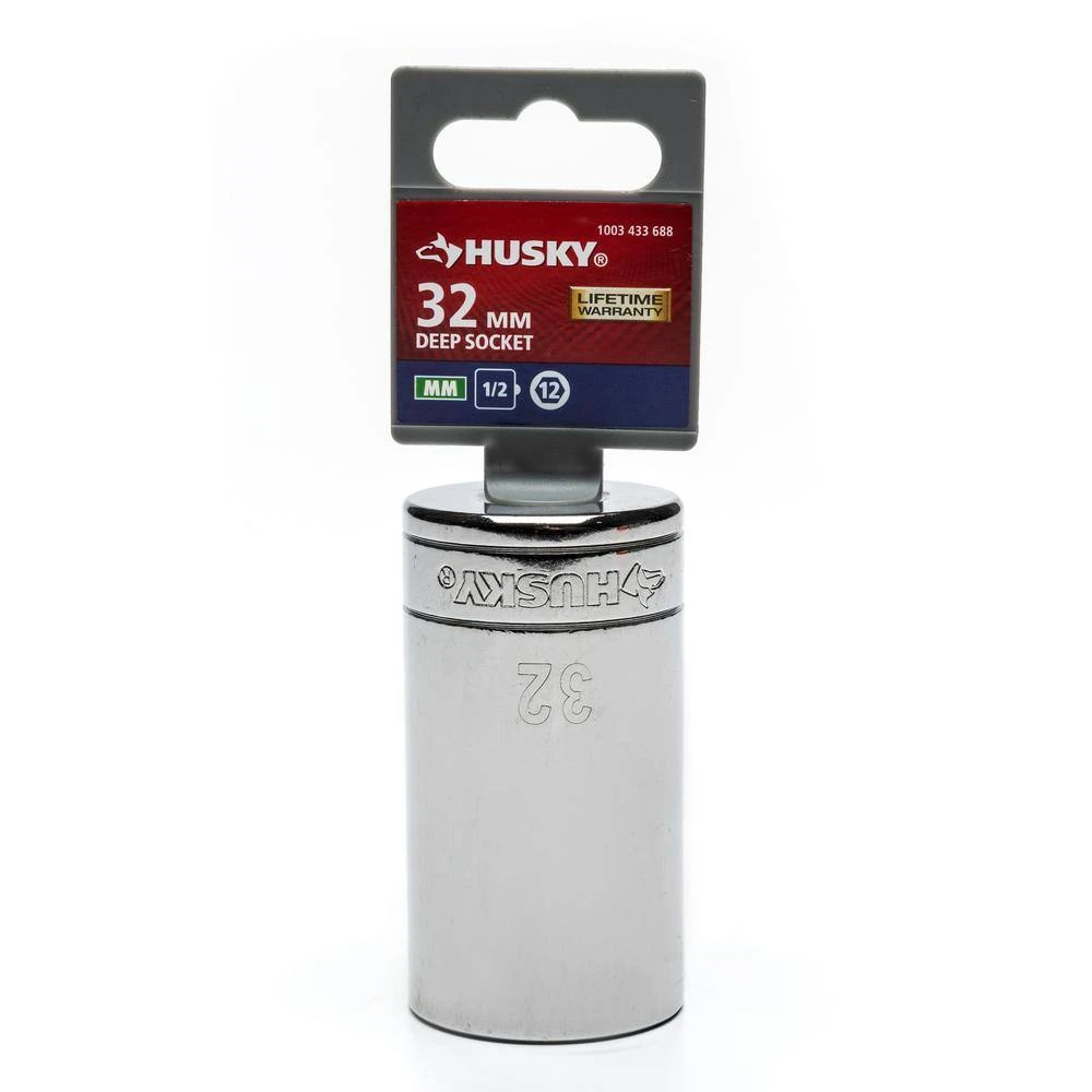 Husky 1/2" Drive 12 Point Deep Metric Socket 32mm 3 Husky 1/2" Drive 12 Point Deep Metric Socket 32mm - Image 3