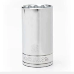 Husky 1/2" Drive 12 Point Deep Metric Socket 32mm