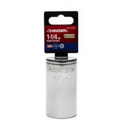 Husky 1/2" Drive 12 Point Deep SAE Socket 1-1/4" 8 Husky 1/2" Drive 12 Point Deep SAE Socket 1-1/4" -Husky Shop husky sockets h2d12pdp1i14 a0 1000