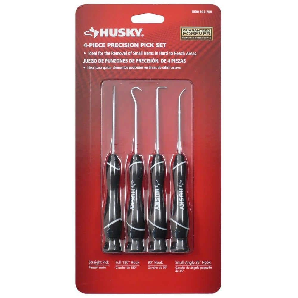 Husky Precision Hook And Pick Tool Set (4-Piece) 4 Husky Precision Hook And Pick Tool Set (4-Piece) - Image 4