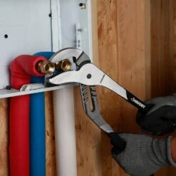 Husky 10 In. Quick Adjusting Groove Joint Pliers With Curved Jaw -Husky Shop husky tongue groove pliers 90141 76 1000