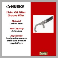 Husky 12 In. Oil Filter/PVC Groove Plier -Husky Shop husky tongue groove pliers 90940 a0 1000