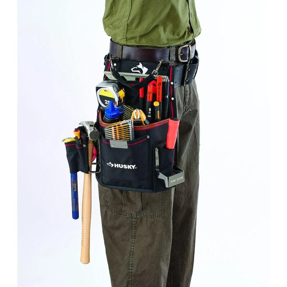 Husky 2-Pocket Framer Tool Pouch With Leather 4 Husky 2-Pocket Framer Tool Pouch With Leather - Image 4