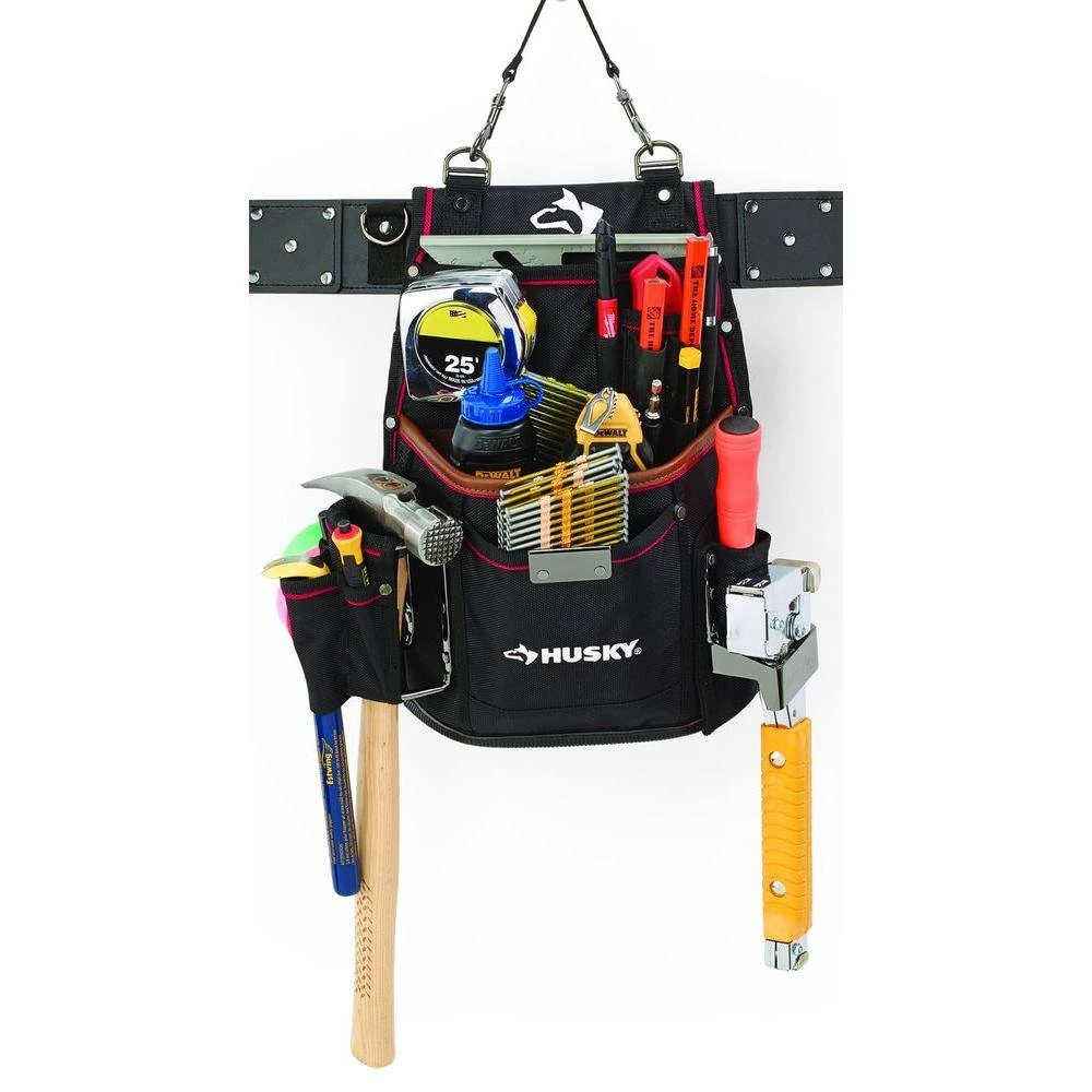 Husky 2-Pocket Framer Tool Pouch With Leather 2 Husky 2-Pocket Framer Tool Pouch With Leather - Image 2