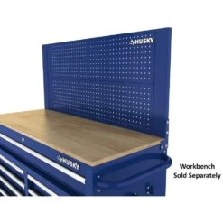 Husky 46 In. Gloss Blue Steel Pegboard Attachment -Husky Shop husky tool storage accessories h46pegboardblu 77 1000