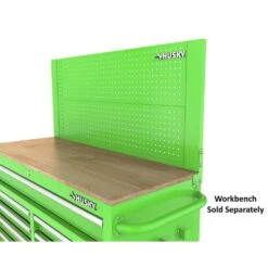 Husky 46 In. Gloss Green Steel Pegboard Attachment -Husky Shop husky tool storage accessories h46pegboardgrn 77 1000