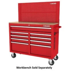 Husky 46 In. Gloss Red Steel Pegboard Attachment -Husky Shop husky tool storage accessories h46pegboardred 40 1000
