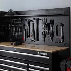 Husky Modular 52 In. W Standard Duty Black Pegboard Attachment -Husky Shop husky tool storage accessories h52pegmod 76 1000