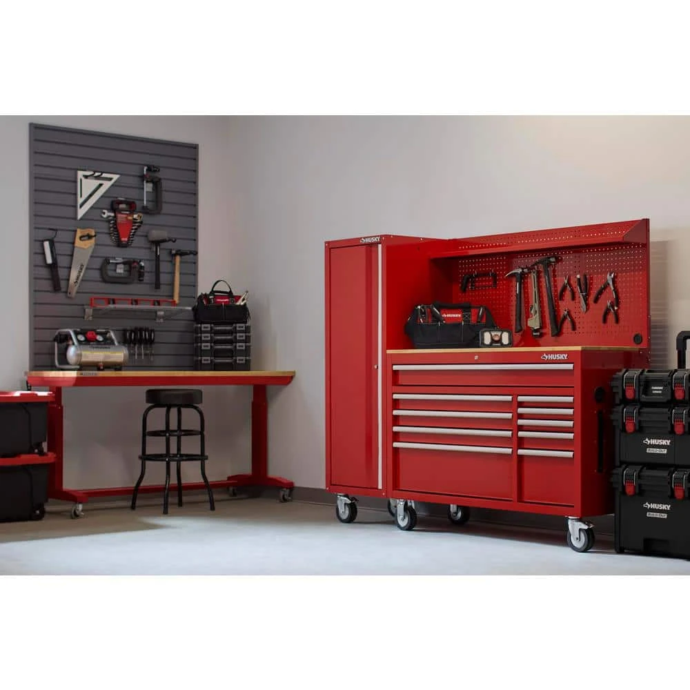 Husky Modular 52 In. W Standard Duty Red Pegboard Attachment 6 Husky Modular 52 In. W Standard Duty Red Pegboard Attachment - Image 6