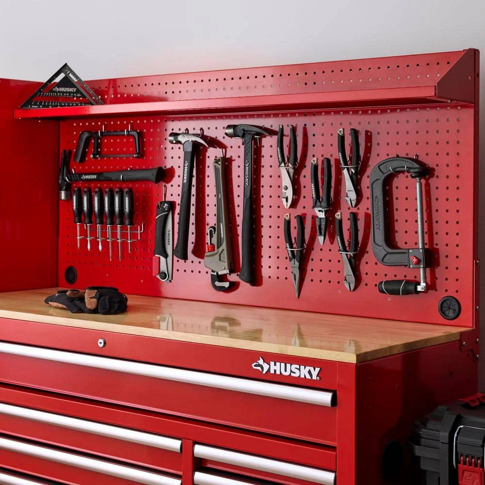 Husky Modular 52 In. W Standard Duty Red Pegboard Attachment 4 Husky Modular 52 In. W Standard Duty Red Pegboard Attachment - Image 4
