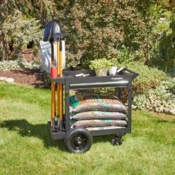 Husky Long Tool Holder For 36 In. All-Terrain Cart -Husky Shop husky tool storage accessories longtooltray c3 1000