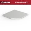 Husky 28 In. W X 28 In. D Stainless Steel Corner Work Surface For Regular Duty Welded Steel Corner Garage Base Cabinet