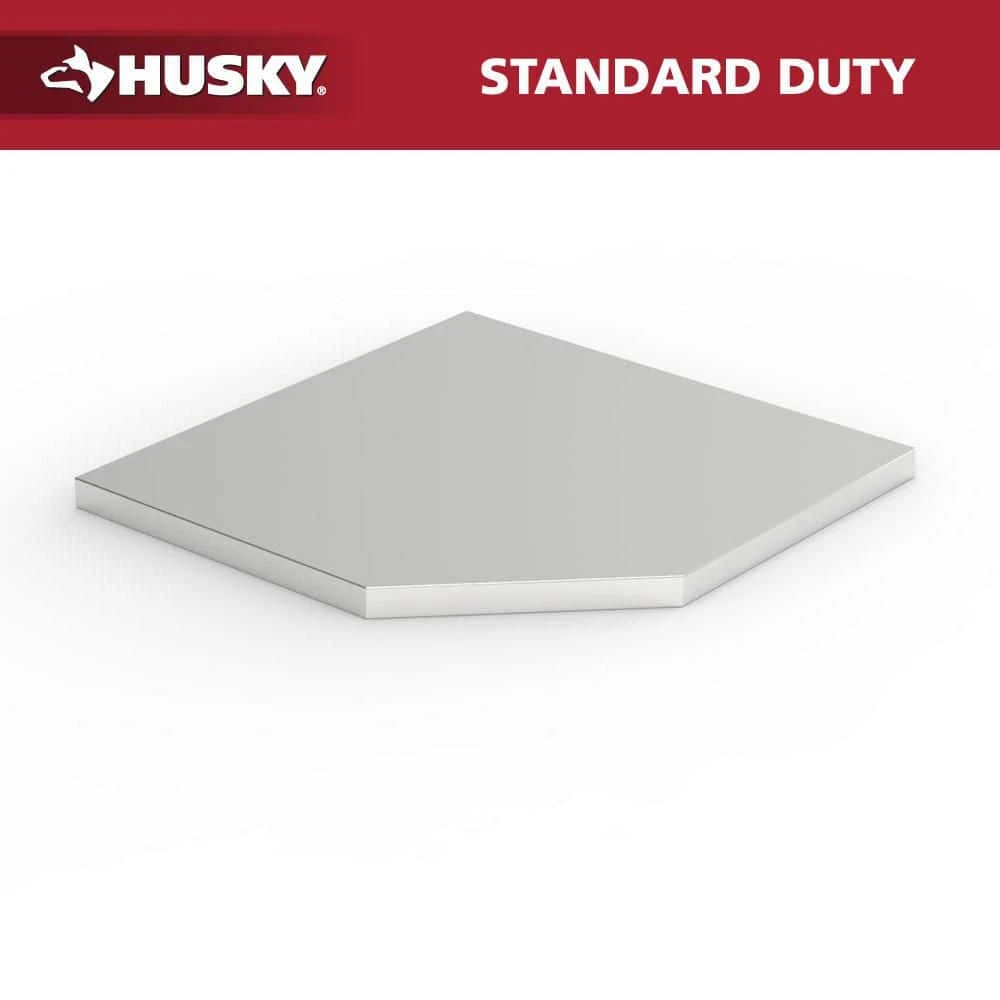 Husky 28 In. W X 28 In. D Stainless Steel Corner Work Surface For Regular Duty Welded Steel Corner Garage Base Cabinet 1 Husky 28 In. W X 28 In. D Stainless Steel Corner Work Surface For Regular Duty Welded Steel Corner Garage Base Cabinet