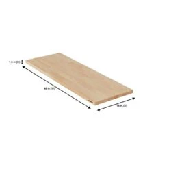 Husky 48 In. W X 18 In. S Solid Wood Surface For Regular Duty Garage Storage System -Husky Shop husky workbench tops g4800as us 40 1000