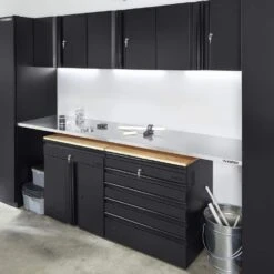 Husky 96 In. W X 23 In. D Steel Work Surface For Extra Wide Heavy Duty Welded Steel Garage Storage System -Husky Shop husky workbench tops htc1000016 d4 1000