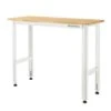 Husky Ready-To-Assemble 48 In. W X 20 In. D Solid Wood Top Workbench In White