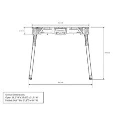 Husky 35 In. W X 22 In. D Portable Jobsite Workbench With Heavy Duty Metal Legs -Husky Shop husky workbenches 224317 1f 1000