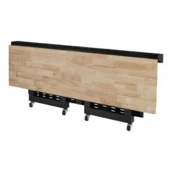 Husky Ready-To-Assemble 6 Ft. Folding Adjustable Height Solid Wood Top Workbench In Black -Husky Shop husky workbenches g7200fw us 40 1000