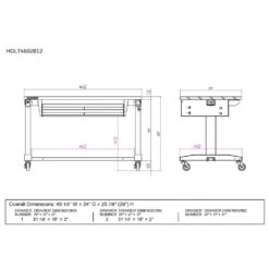 Husky Tool Storage 46 In. W X 24 In. D 2-Drawer Adjustable Height Black Worktable With Solid Wood Top -Husky Shop husky workbenches holt4602b12 31 1000