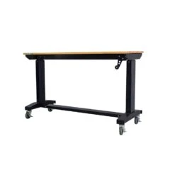 Husky 46 In. Wide X 18 In. Deep Adjustable Height Work Table With Wood Top, Gloss Black 13 Husky 46 In. Wide X 18 In. Deep Adjustable Height Work Table With Wood Top, Gloss Black -Husky Shop husky workbenches holt46xdb13 1d 1000