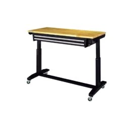 Husky 52 In. W X 24 In. D 2-Drawer Adjustable Height Blaxk Work Table With Solid Wood Top 20 Husky 52 In. W X 24 In. D 2-Drawer Adjustable Height Blaxk Work Table With Solid Wood Top -Husky Shop husky workbenches holt5202b12 77 1000