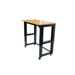Husky 46 In. W X 24 In. Deep Adjustable Height Work Table With Solid Wood Top, Gloss Black 16 Husky 46 In. W X 24 In. Deep Adjustable Height Work Table With Solid Wood Top, Gloss Black -Husky Shop husky workbenches howt46xdb12 66 1000