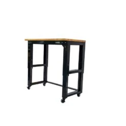 Husky 46 In. W X 24 In. Deep Adjustable Height Work Table With Solid Wood Top, Gloss Black 23 Husky 46 In. W X 24 In. Deep Adjustable Height Work Table With Solid Wood Top, Gloss Black -Husky Shop husky workbenches howt46xdb12 76 1000