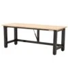 Husky Ready-To-Assemble 72 In. W X 24 In. D Folding Adjustable Height Solid Wood Top Workbench In Black
