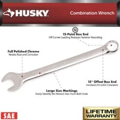 Husky SAE Combination Wrench Set With EVA Storage Tray (15-Piece) -Husky Shop husky wrench sets hcw15pcevacmbs 40 1000