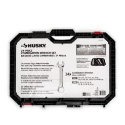 Husky SAE/MM Combination Wrench Set (24-Piece) -Husky Shop husky wrench sets hcw24pcsm 05 66 1000