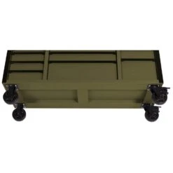 Husky Heavy Duty 61 In. W X 23 In. D 15-Drawer Matte Army Green Mobile Workbench Cabinet With Solid Wood Top -Husky Shop matte army green husky mobile workbenches h61mwc15hdarmy tl 1d 1000