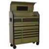 Husky Heavy Duty 52 In. W 15-Drawer Matte Army Green Rolling Tool Chest Combo