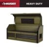 Husky Heavy Duty 52 In. W 6-Drawer Matte Army Green Top Tool Chest
