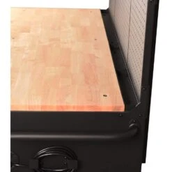 Husky 56 In. W X 27.6 In. D 10-Drawer Matte Black Heavy-Duty Mobile Workbench With Pegboard And Top Cabinets -Husky Shop matte black husky mobile workbenches h56ultwsmb 44 1000