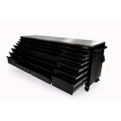 Husky 96 In. W X 24 In. D 16-Drawer Heavy-Duty Mobile Workbench With Stainless Steel Top In Matte Black -Husky Shop matte black husky mobile workbenches hotc9616bb1m 77 1000