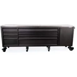 Husky 108 In. W X 24 In. D 9-Drawer Heavy-Duty Mobile Workbench With Stainless Steel Top In Matte Black 21 Husky 108 In. W X 24 In. D 9-Drawer Heavy-Duty Mobile Workbench With Stainless Steel Top In Matte Black -Husky Shop matte black husky mobile workbenches hotca809bb1m 4f 1000