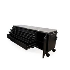 Husky 108 In. W X 24 In. D 9-Drawer Heavy-Duty Mobile Workbench With Stainless Steel Top In Matte Black 20 Husky 108 In. W X 24 In. D 9-Drawer Heavy-Duty Mobile Workbench With Stainless Steel Top In Matte Black -Husky Shop matte black husky mobile workbenches hotca809bb1m c3 1000