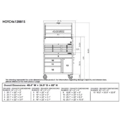 Husky HD 46 In. Wide 24.5 In. Deep 12-Drawer Tool Chest And Rolling Cab Set, Matte Black -Husky Shop matte black husky tool chest combos hotc4612bb1s a0 1000