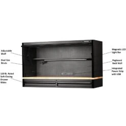 Husky Tool Storage 61 In. W X 23 In. D Heavy Duty Top Tool Chest With Riser -Husky Shop matte black husky top tool chests 61hutch 1d 1000