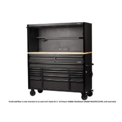 Husky Tool Storage 61 In. W X 23 In. D Heavy Duty Top Tool Chest With Riser -Husky Shop matte black husky top tool chests 61hutch 66 1000